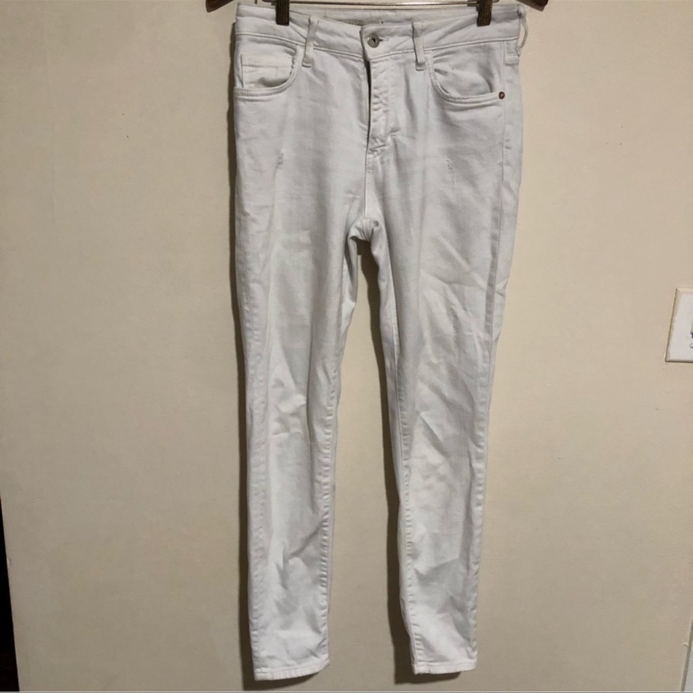 Anthropologie distressed high rise skinny jeans size 27. - Picture 3 of 16